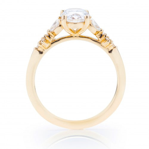 Marquise Split Shank Diamond Cluster Engagement Ring Setting