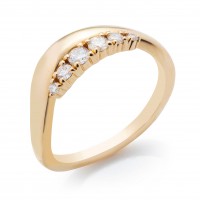 Diamond Accent Curved Ring