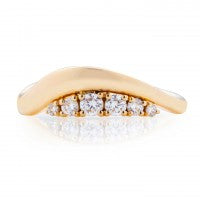 Diamond Accent Curved Ring