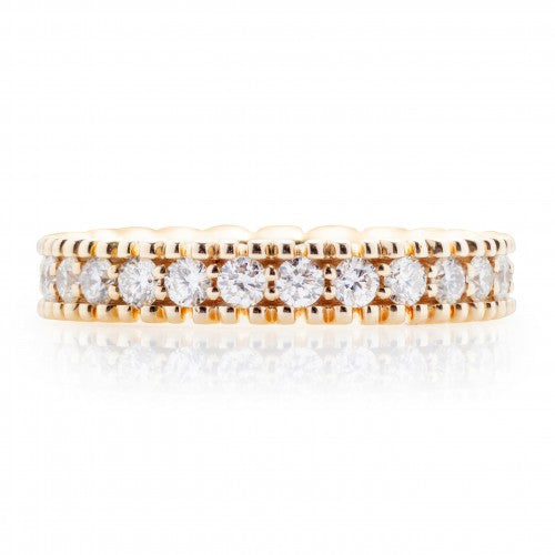 Round Diamond Bead Prong Eternity Band
