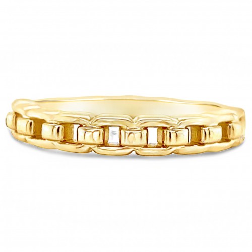 Gold Link Chain Ring