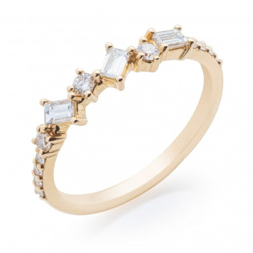 Fancy Diamond Shared Prong Ring