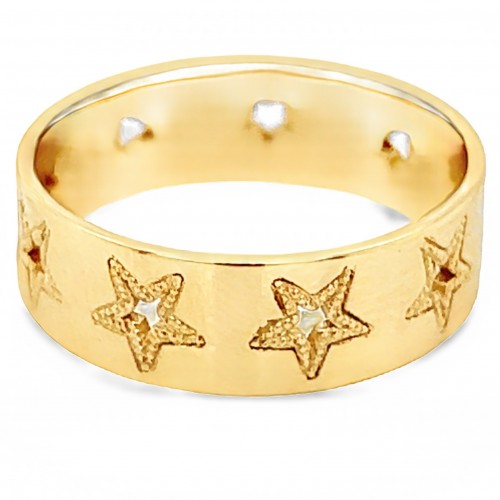 Star Milgrain Cutout Ring