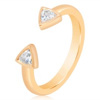 Bezel Trillion Open Band