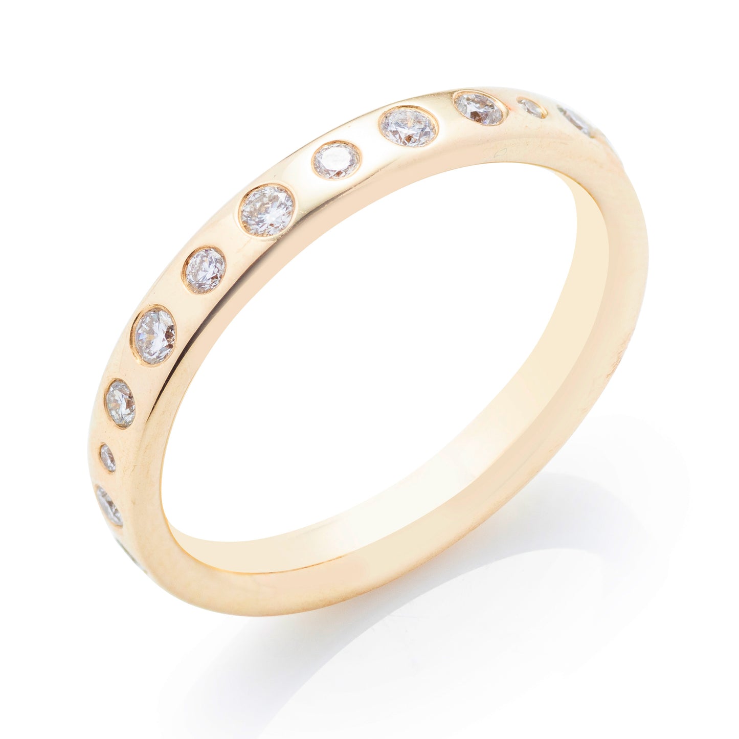 Burnished Alternating Diamond Eternity Band Setting