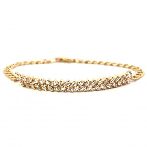 Baguette Diamond Double Row Bracelet