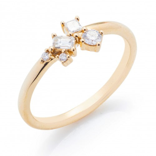 Fancy Diamond Cluster Ring