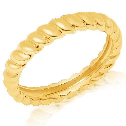 Solid Gold Rope Design Ring
