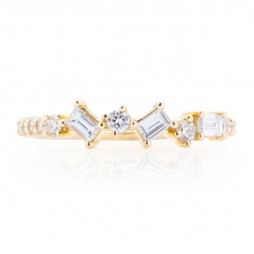 Fancy Diamond Shared Prong Ring